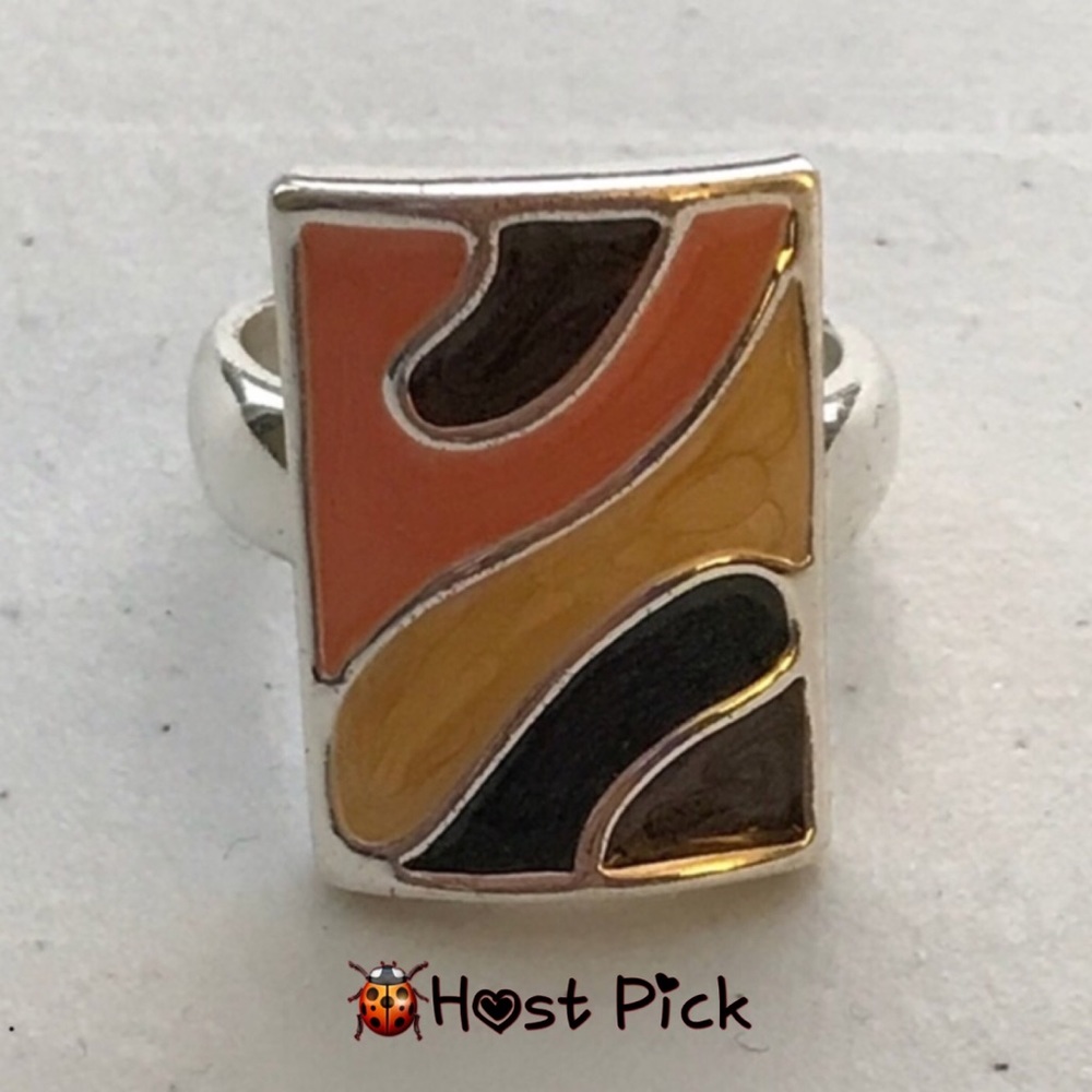 5/$15 Abstract Enamel Rectangle Cocktail Ring